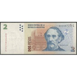 Argentina 2 Pesos ND2002 Serie L P352