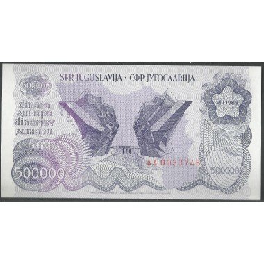 Yugoeslavia, 500.000 Dinara Ago 1989 P98a