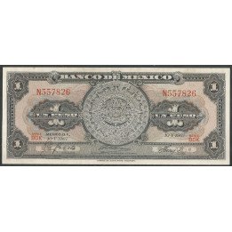 Mexico, 1 Peso 10 May 1967 Serie BDK P59j