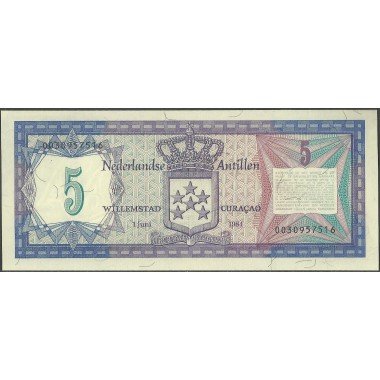 Antillas Holandesas, 5 Gulden 1 Jun 1984 P15b