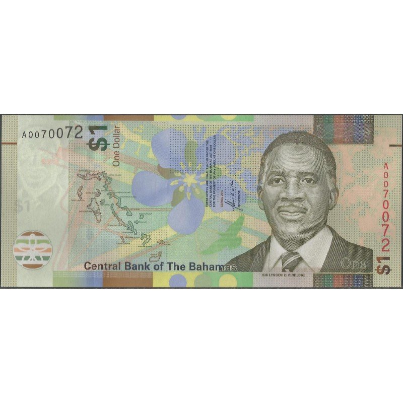 Bahamas, 1 Dollar 2017 P77a