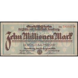 Alemania - Hamburgo, 100.000.000 Mark 24 Ago 1923