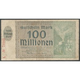 Alemania - Hamborn, 100.000.000 Mark 1 Sep 1923