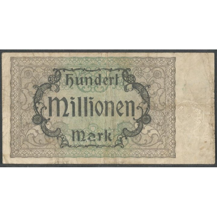 Alemania - Hamborn, 100.000.000 Mark 1 Sep 1923