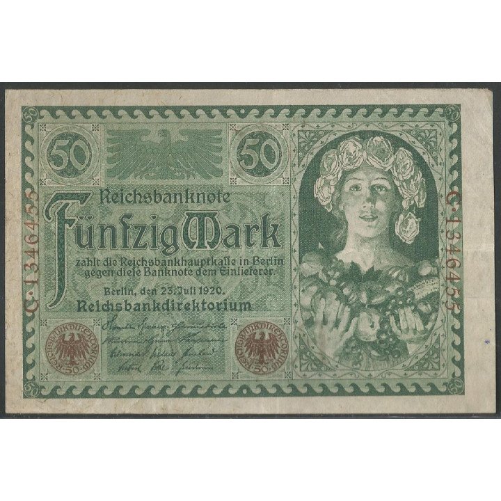 Alemania, 50 Mark 23 Jul 1920 P68