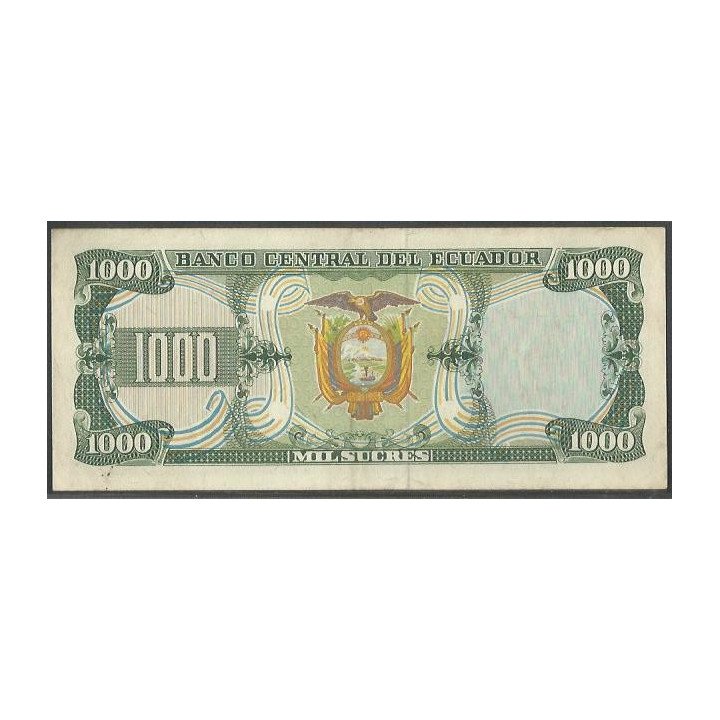 Ecuador 1.000 Sucres 29 Sep 1986 IP P125a reverso