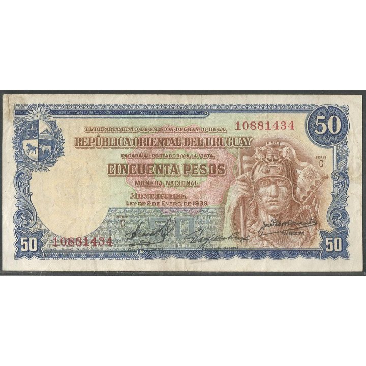 Uruguay, 50 Pesos L1939 Serie C P38b2