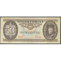 Hungria, 50 Forint 4 Nov 1986 P170g