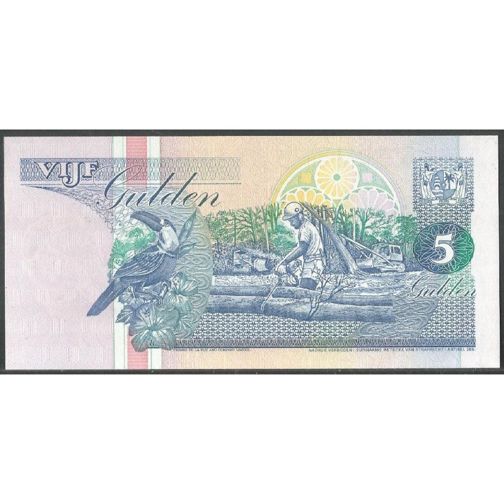 Suriname, 5 Gulden 1 Dic 1996 P136b