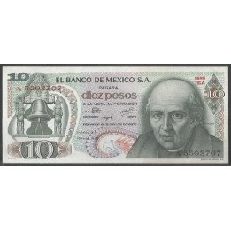 Mexico 10 Pesos 15 May 1975 Serie 1EA P63h