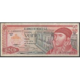 Mexico 20 Pesos 18 Jul 1973 Serie BF P64b