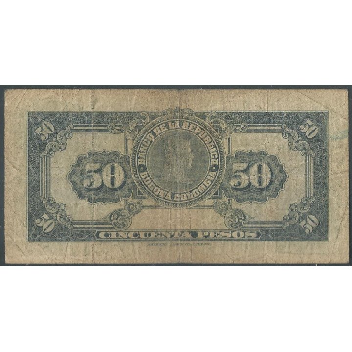 Billete de 50 Pesos 1 Ene 1951 6 Dig BGW254