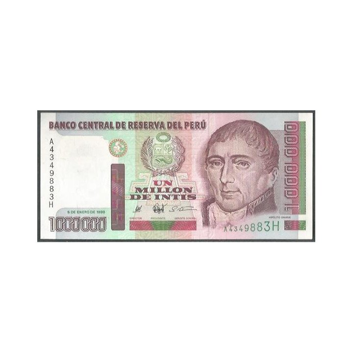 Peru, 1.000.000 Intis 5 Ene 1990 P148