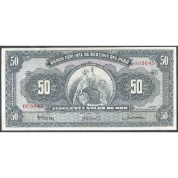Peru, 50 Soles 20 Sep 1963 P85a