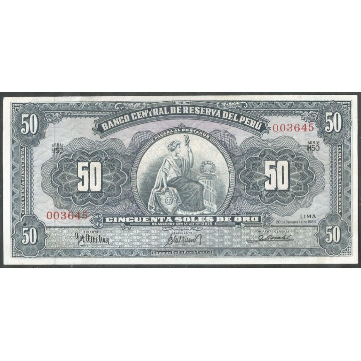 Peru, 50 Soles 20 Sep 1963 P85a