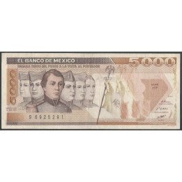 Mexico 5.000 Pesos 24 Feb 1987 Serie HP P88b