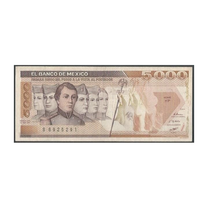 Mexico 5.000 Pesos 24 Feb 1987 Serie HP P88b