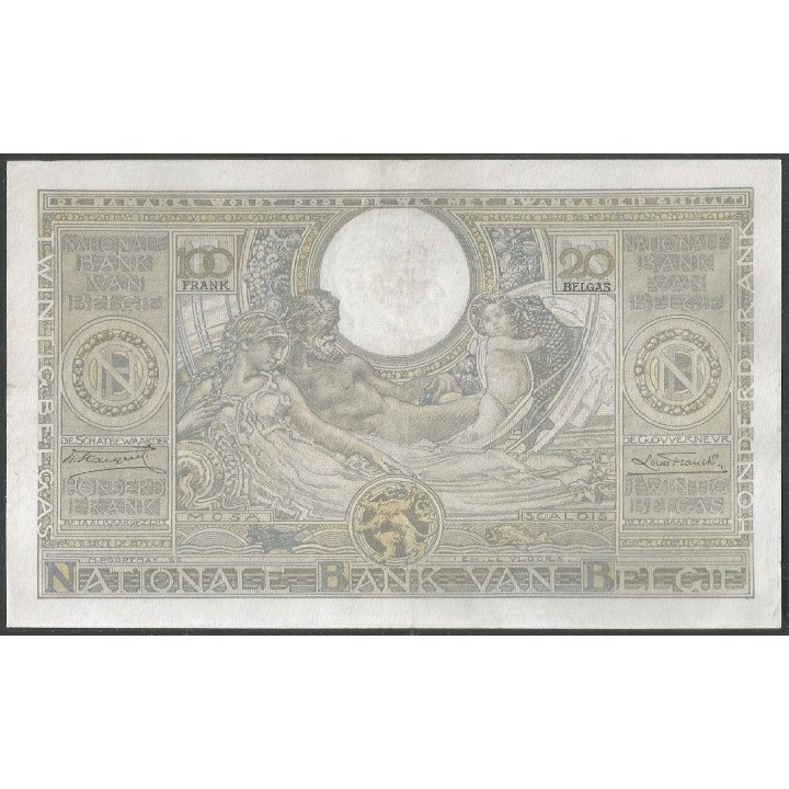 Belgica, 100 Francs 13 Ago 1934 P107(1)