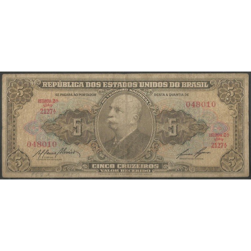 Brasil, 5 Cruzeiros ND1953-9 P158e
