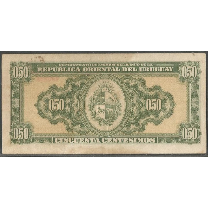 Uruguay, 50 Centesimos L1939 Serie H P34