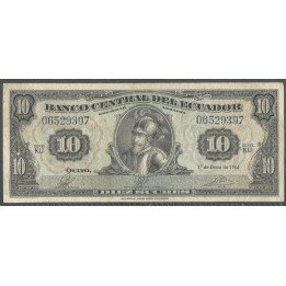 Ecuador, 10 Sucres 1 Ene 1966 KU P101Aa