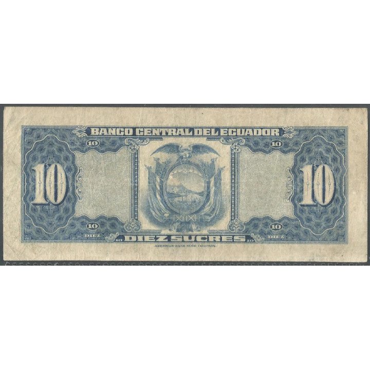 Ecuador, 10 Sucres 1 Ene 1966 KU P101Aa
