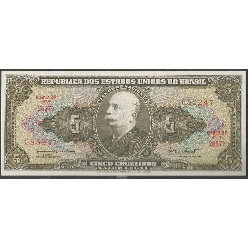 Brasil, 5 Cruzeiros ND1962 P176a