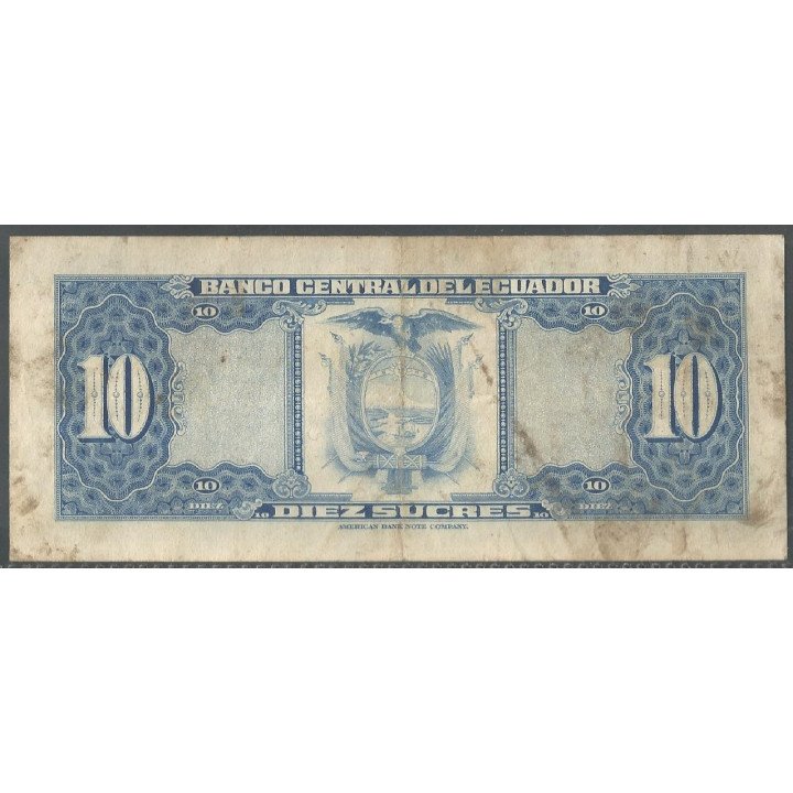 Ecuador, 10 Sucres 29 Abr 1977 LD P109