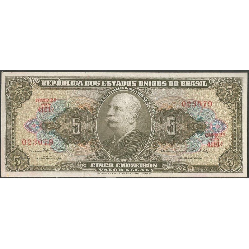 Brasil, 5 Cruzeiros ND1964 Firma 14 P176d