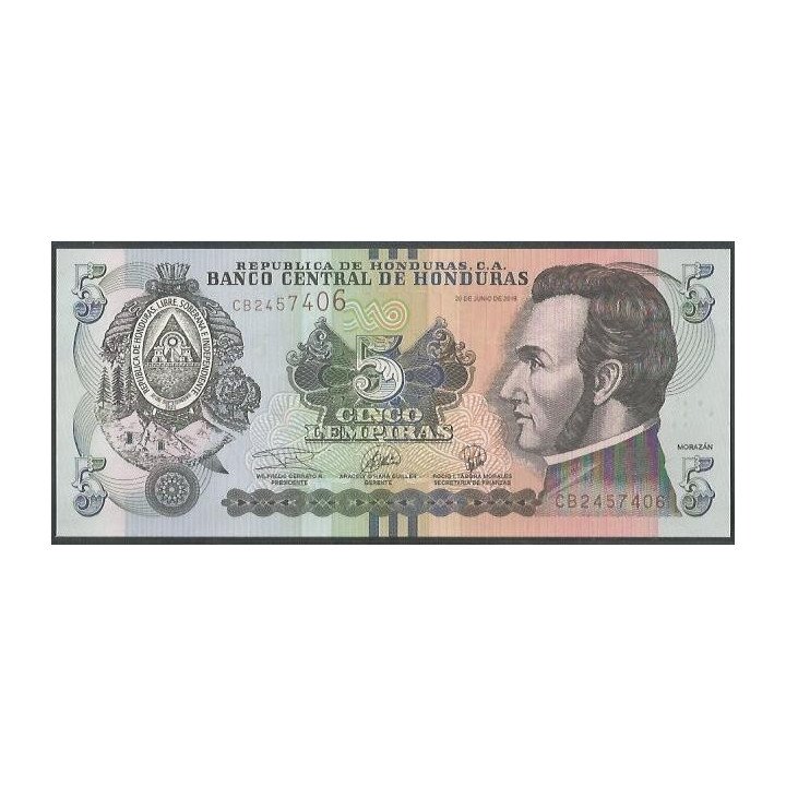 Honduras 5 Lempiras 20 Jun 2019 P98d