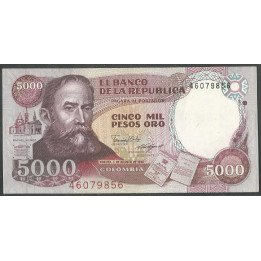 Billete de 5.000 Pesos 5 Ago 1986 BGW500