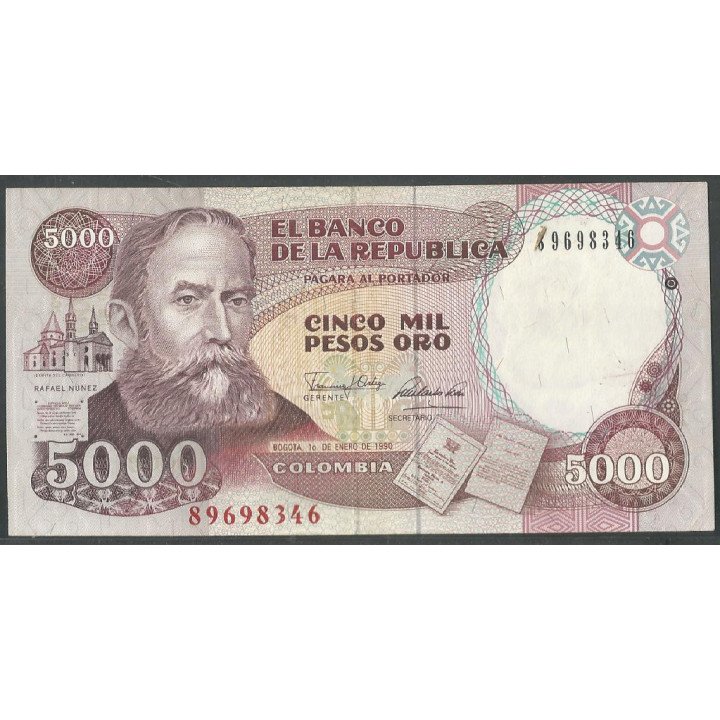 Billete de 5.000 Pesos 1 Ene 1990 BGW503