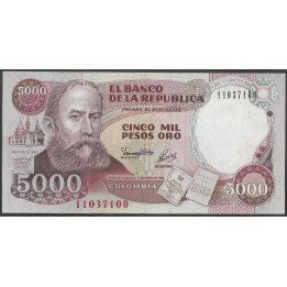 Billete de 5.000 Pesos 31 Ene 1992 BGW506