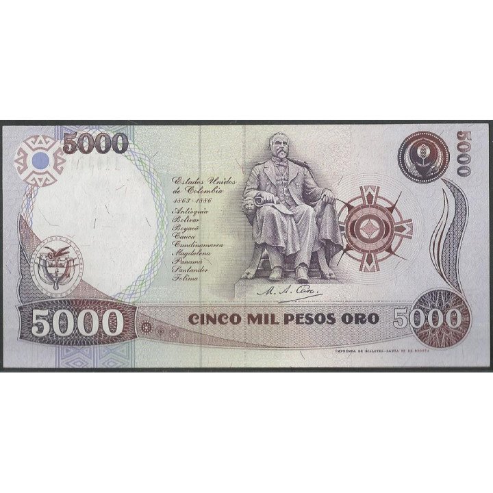 Billete de 5.000 Pesos 31 Ene 1992 BGW506
