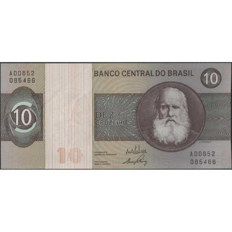 Brasil, 10 Cruzeiros ND1970 P193a