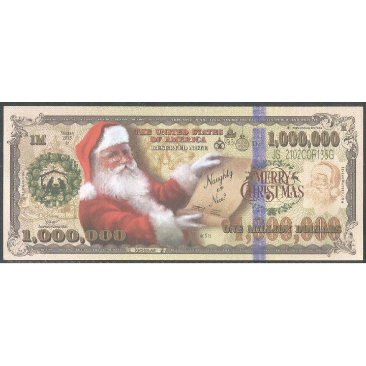 Estados Unidos - 1.000.000 Dollars 2025 Merry Christmas