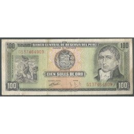 Peru, 100 Soles 15 Ago 1974 P102c