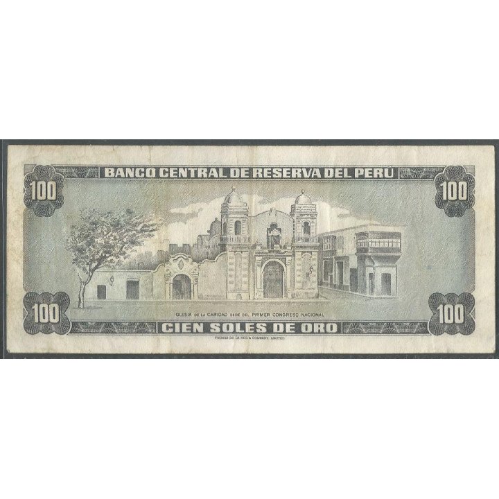 Peru, 100 Soles 15 Ago 1974 P102c