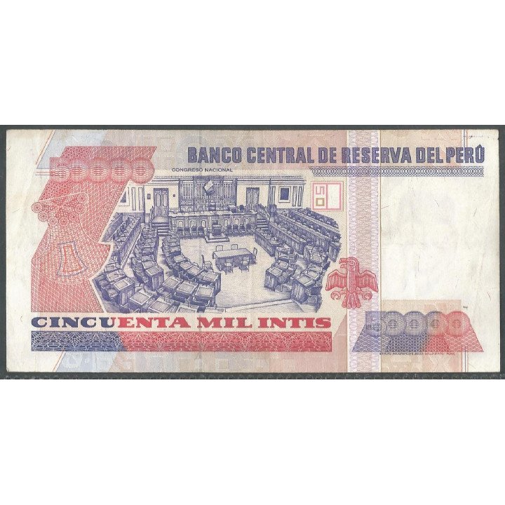 Peru, 50.000 Intis 28 Jun 1988 P142