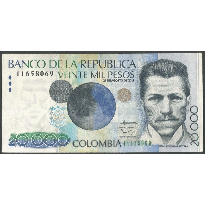 Billete de 20.000 Pesos 23 Ago 2012 BGW737