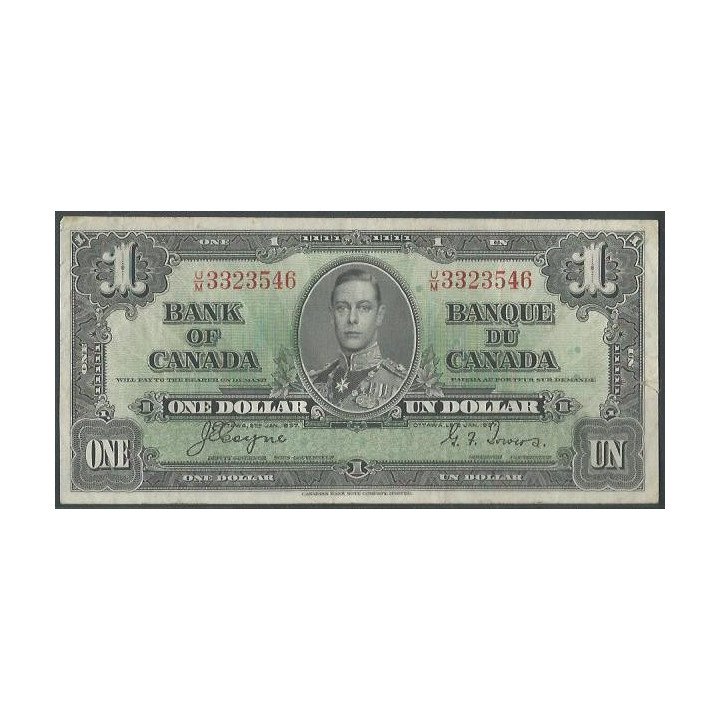Canada 1 Dollar 2 Ene 1937 P58e