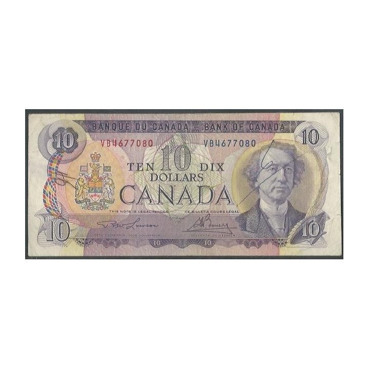 Canada 10 Dollars 1971 P88c