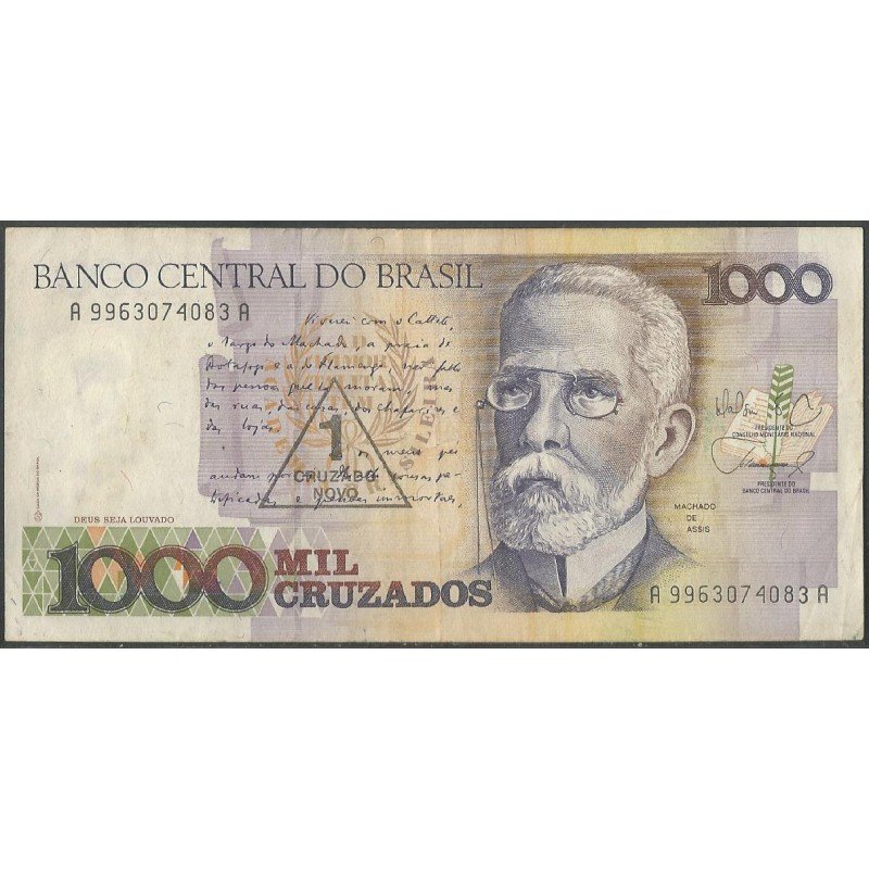 Brasil, 1 Cruzado Nuevo ND1989 P216a