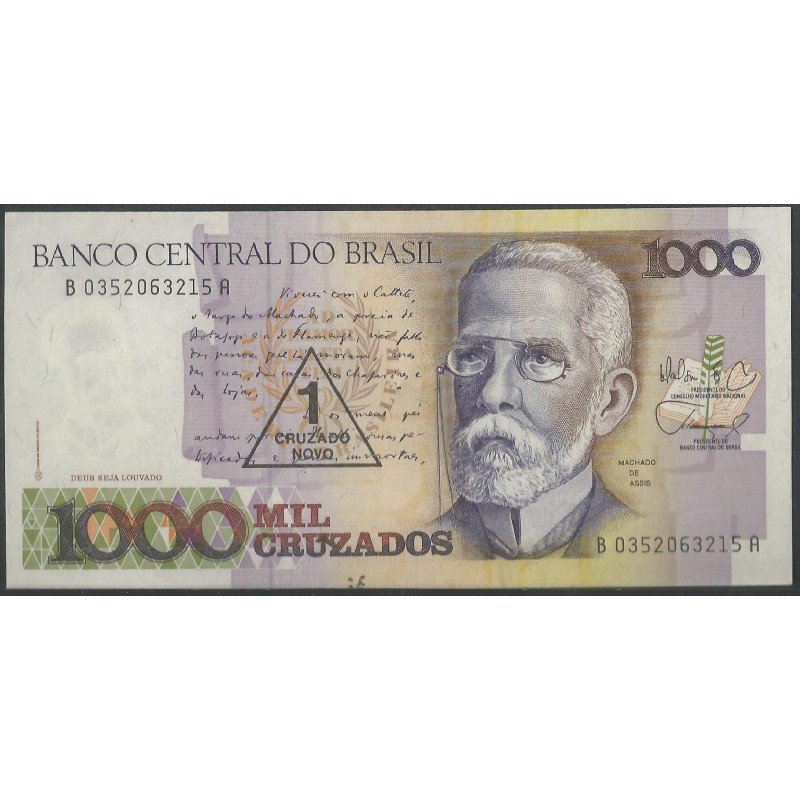 Brasil, 1 Cruzado Nuevo ND1989 P216b