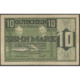 Alemania - Muhlhausen, 10 Mark 31 Oct 1918