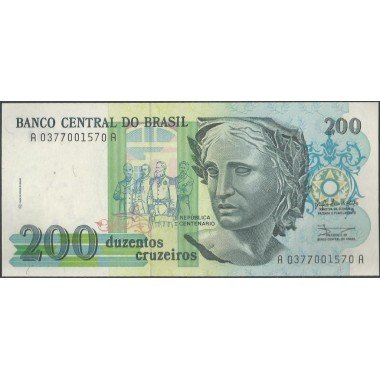 Brasil, 200 Cruzeiros ND1990 P229