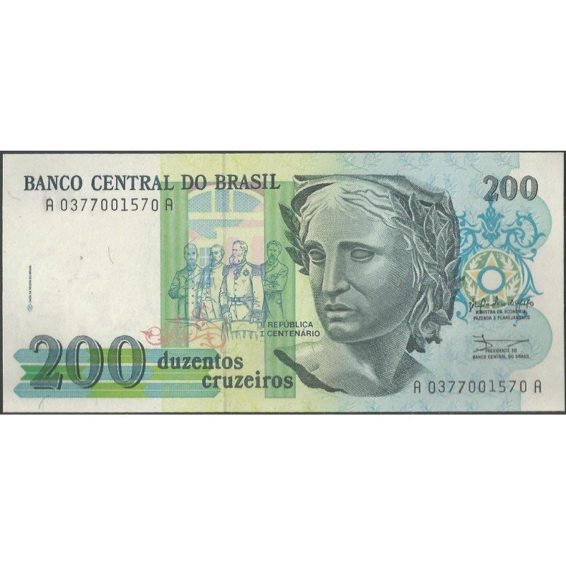 Brasil, 200 Cruzeiros ND1990 P229