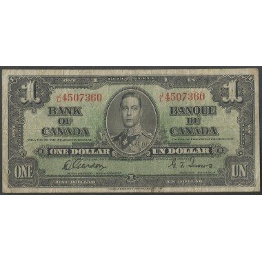 Canada, 1 Dollar 2 Ene 1937 P58c
