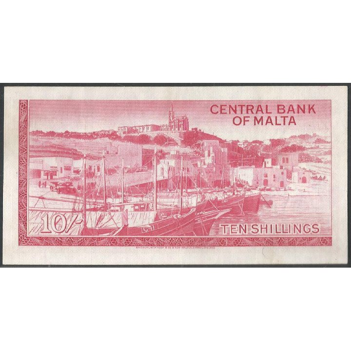 Malta, 10 Shillings L1967 (68) P28a