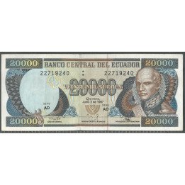 Ecuador, 20.000 Sucres 2 Jun 1997 AD P129b